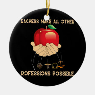 Teacher make all other ceramic tree decoration
