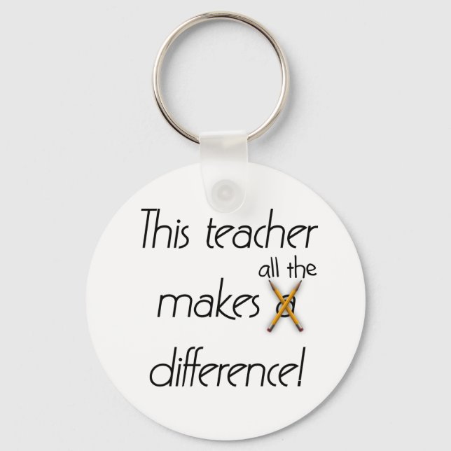 Teacher Makes a Difference Key Ring (Front)
