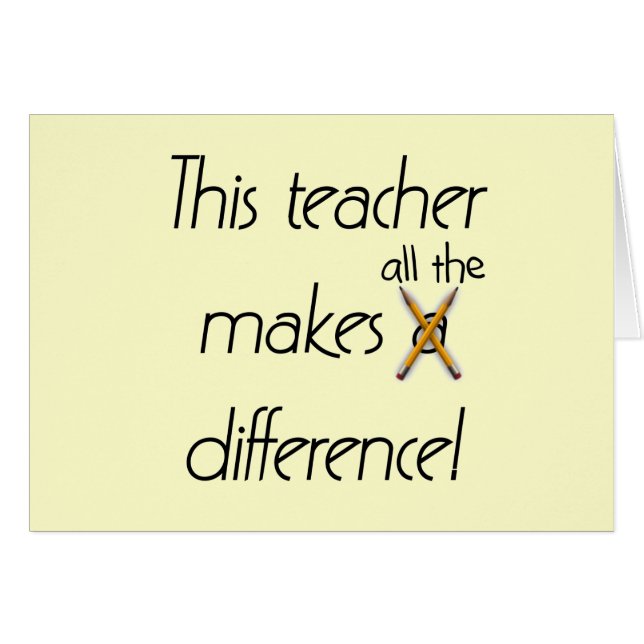 Teacher Makes a Difference T-shirts and Gifts (Front Horizontal)