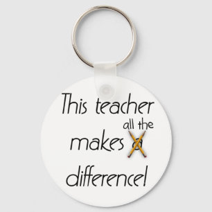 Teacher Makes a Difference T-shirts and Gifts Key Ring