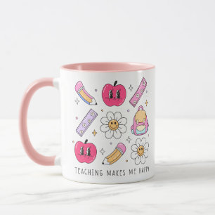 Teacher Makes Me Happy Mug Gifts For Teacher