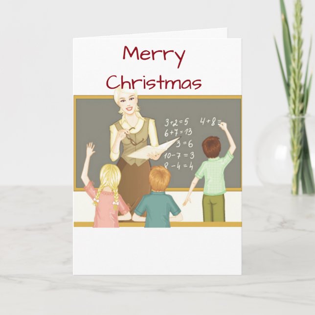 **TEACHER** MERRY CHRISTMAS CARD (Front)