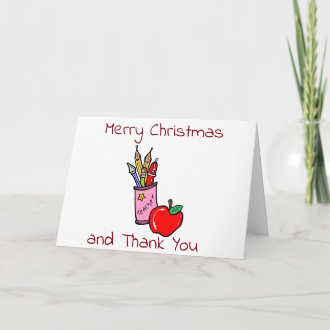 ***TEACHER*** MERRY CHRISTMAS & THANK YOU (Front)