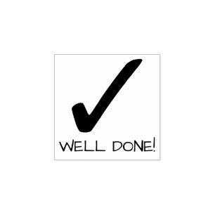 Teacher Message Well Done Personalise Rubber Stamp