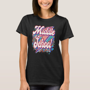 Teacher Middle School Lightning Bolt Back To Scho T-Shirt