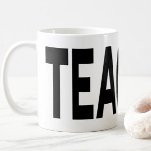 Teacher Minimalist Typography Wraparound Coffee Mug