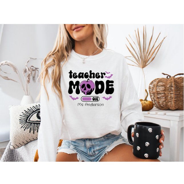 Teacher Mode On Spooky Custom Sweatshirt (Creator Uploaded)