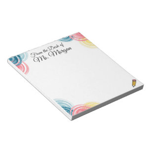 Teacher Modern Watercolor Design Notepad