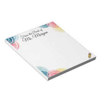 Teacher Modern Watercolor Design Notepad