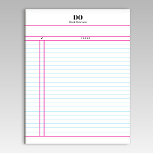 Teacher Monogram Daily To Do List Notepad