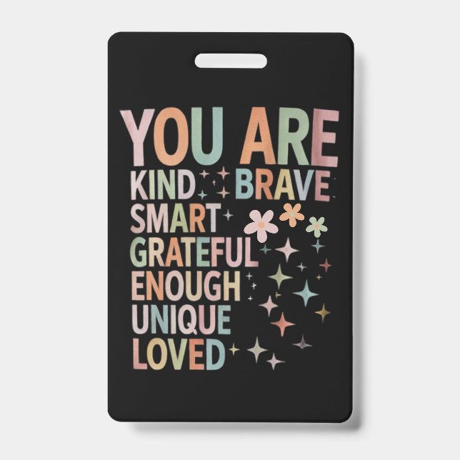 Teacher Motivational First Day Back to School ID Badge (Front)