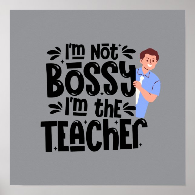 Teacher Motivational Quote poster Wall art (Front)