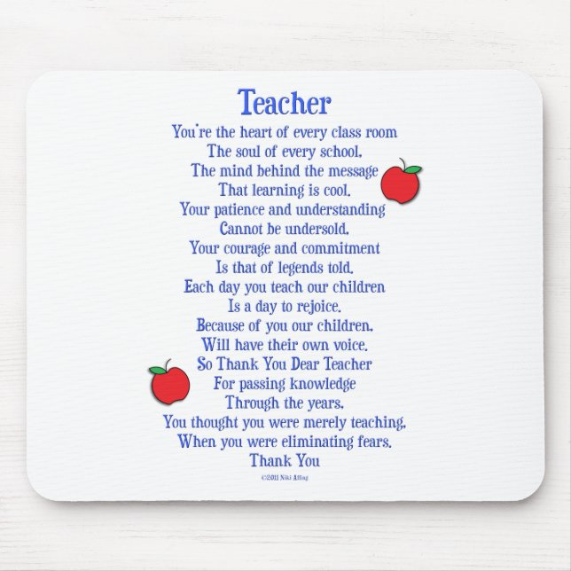 Teacher Mouse Mat (Front)