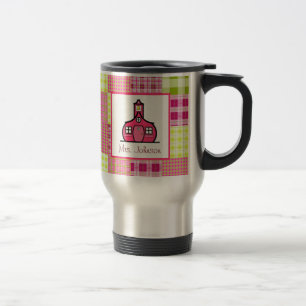 Teacher Mug Schoolhouse Madras Inspired Plaid