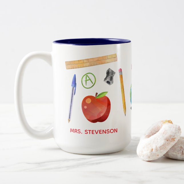 Teacher Mug - Teacher Appreciation Gift  (With Donut)
