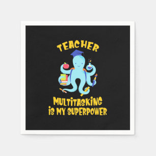 Teacher Multitasking Humor Napkin