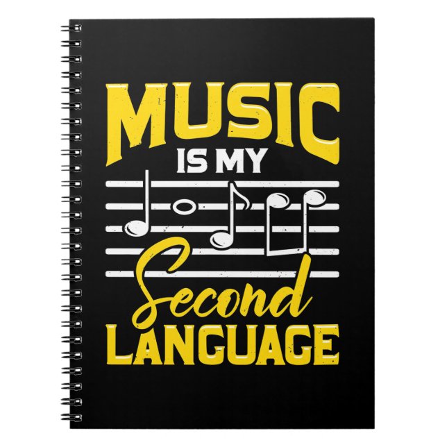 Teacher Music Is My Second Language Notebook (Front)
