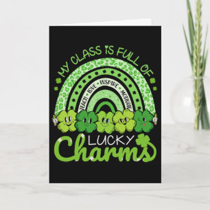 Teacher My Cl Is Full Of Lucky Charm St Patricks D Card