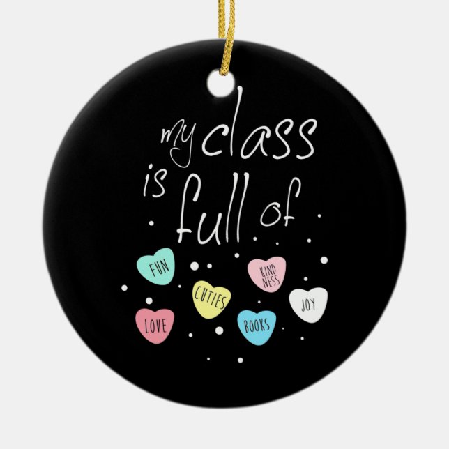 Teacher My Class Is Full Of Fun Ceramic Tree Decoration (Front)