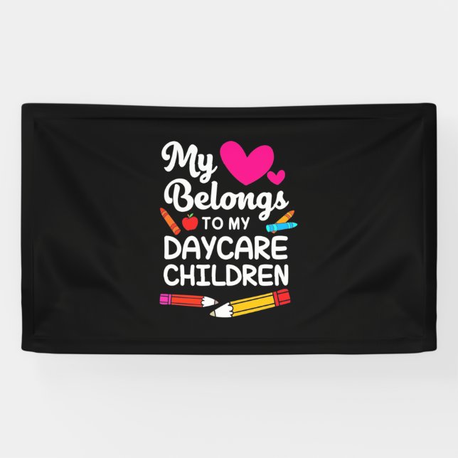 Teacher My Heart Belongs To Children Banner (Horizontal)