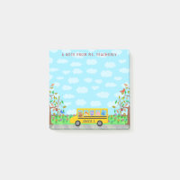 Teacher Name Classroom Notes | Cute Animals on Bus