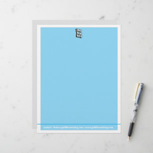 Teacher name elegant quote modern white frame custom letterhead