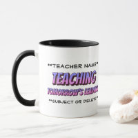 Teacher Name Mug Cartoon Style | Teaching Leaders