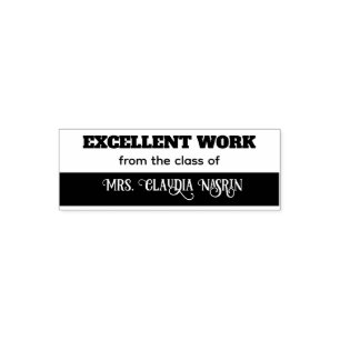 Teacher name personalised excellent work grading s self-inking stamp