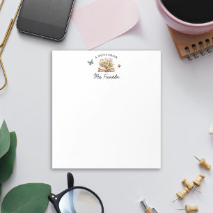 teacher notepad personalized watercolor book