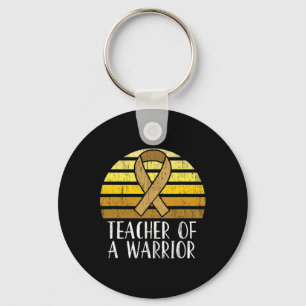 Teacher Of A Warrior Childhood Cancer Awareness  Key Ring
