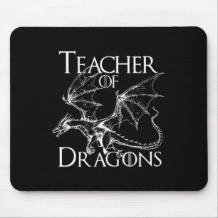 Teacher Of Dragons Funny Quotes Bookish Book Lover Mouse Mat