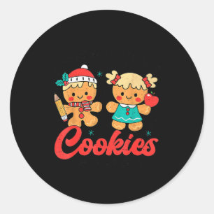 Teacher Of Smart Cookies Cute Gingerbread Teacher Classic Round Sticker