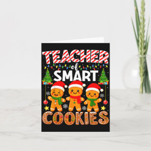 Teacher Of Smart Cookies Funny Gingerbread Teacher Card