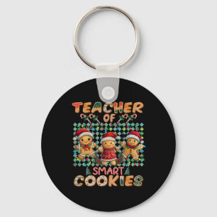 Teacher Of Smart Cookies Gingerbread Christmas Key Ring