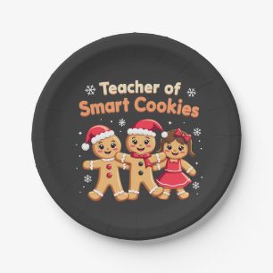 Teacher of Smart Cookies Teaching Christmas Ginger Paper Plate