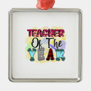 Teacher Of The Year Metal Tree Decoration