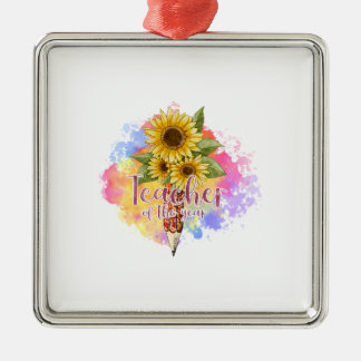 Teacher Of The Year Metal Tree Decoration