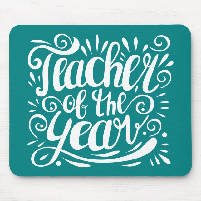 Teacher of the Year Mouse Mat (Front)