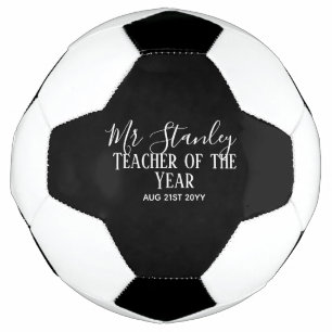 Teacher of the Year Personalised Modern Text Gift Football