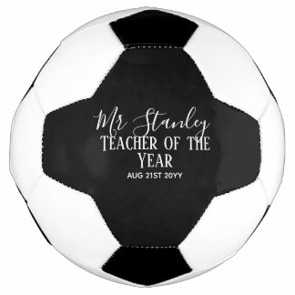 Teacher of the Year Personalised Modern Text Gift Football