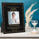 Teacher of the Year Photo Gold Personalise Award   Plaque<br><div class="desc">Teacher of the Year Photo Logo Gold Personalise Awards Plague to recognise that special teacher, other employees at your school, company, hospital or organisation. This recognition awards can be used for your awards events. Personalise and replace with your information, logo and photograph. Great to use for Award ceremonies, just to...</div>