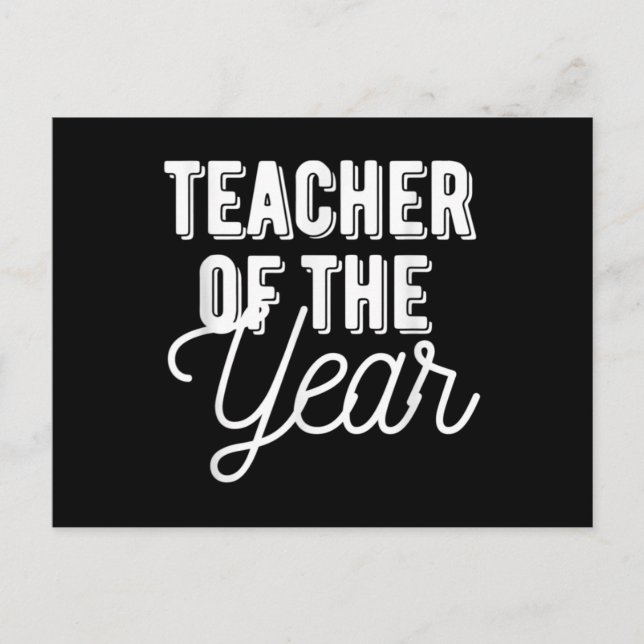 Teacher of the Year - Teacher Gif Postcard (Front)