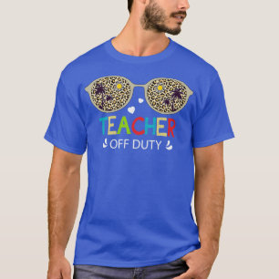 Teacher off Duty Cool Retro Leopard Print Sunglass T-Shirt