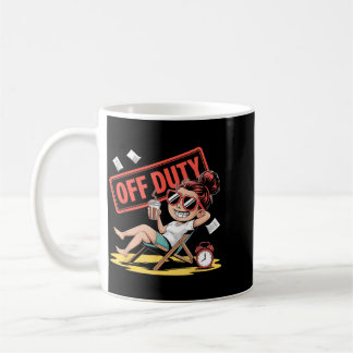 Teacher Off Duty Funny Summer Break Graphic Coffee Mug