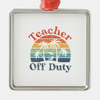 Teacher Off Duty Metal Tree Decoration
