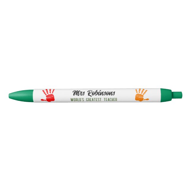 Teacher Office Gifts - Personalised Pens Hands (Front)