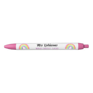Teacher Office Gifts - Personalized Pens Rainbow