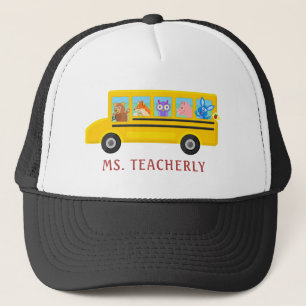 Teacher or Bus Driver Cute Animals   Personalised Trucker Hat