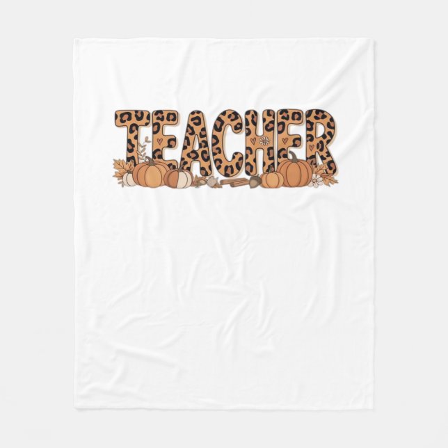 teacher Oversized T-Shirt Fleece Blanket (Front)