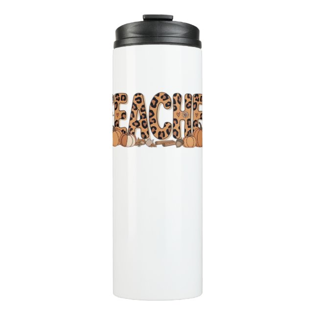 teacher Oversized T-Shirt Thermal Tumbler (Front)